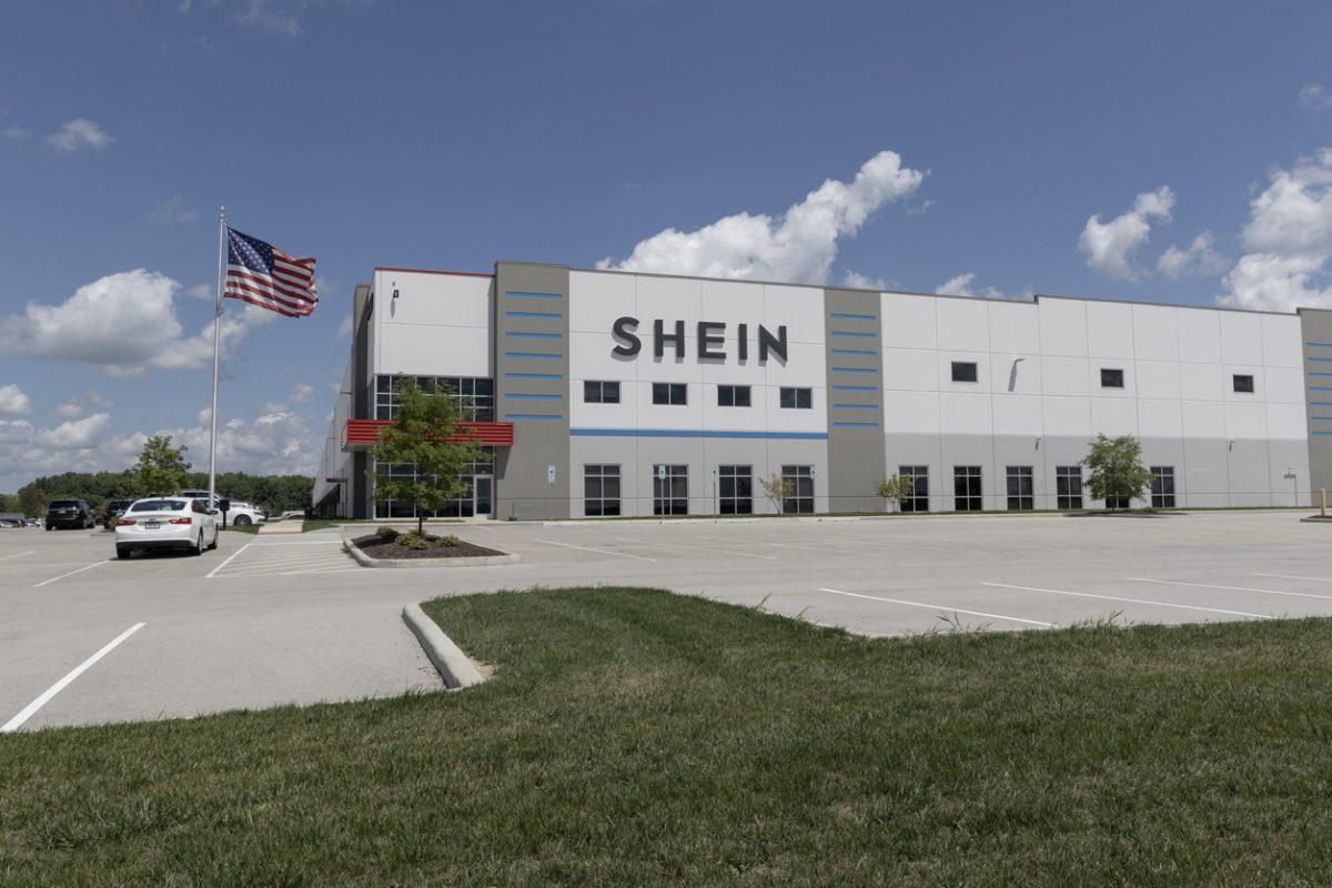 Whitestown - July 30, 2023: SHEIN e-commerce distribution center. SHEIN is one of the largest fashion and accessory retailers in the world.