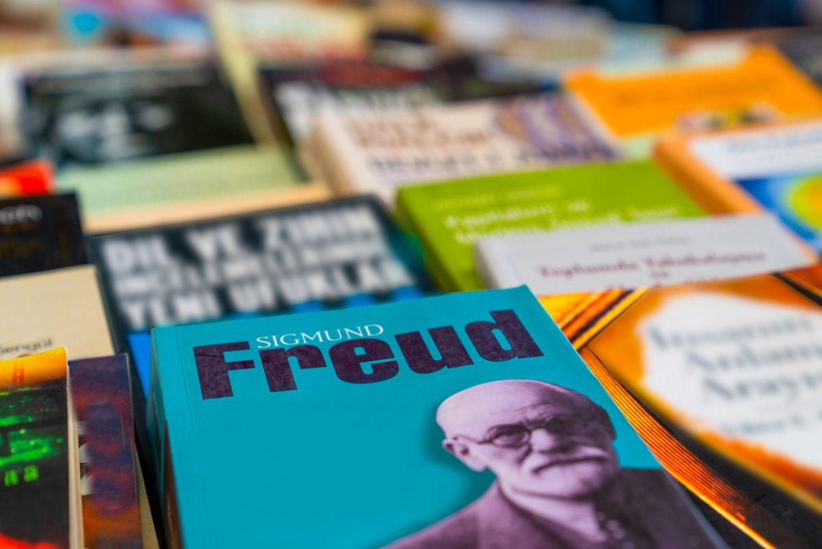 Ankara/Turkey- March 01 2020:  Book related to Sigmund Freud in a flea market